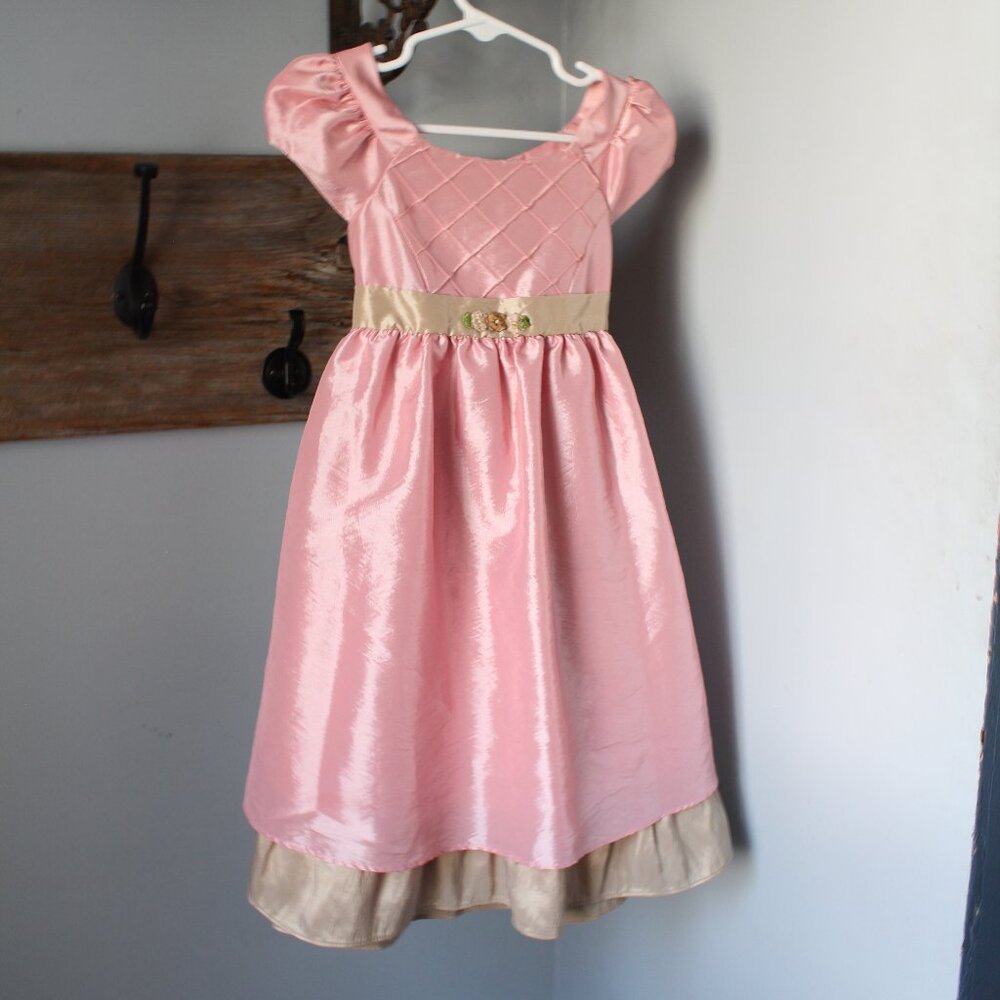 Jona Michelle Size 3 Pink/Tan Rapunzel Style Dress